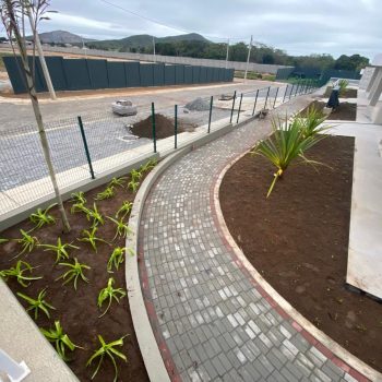Execução do paisagismo do Clube.