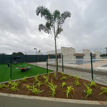Execução do paisagismo do Clube.