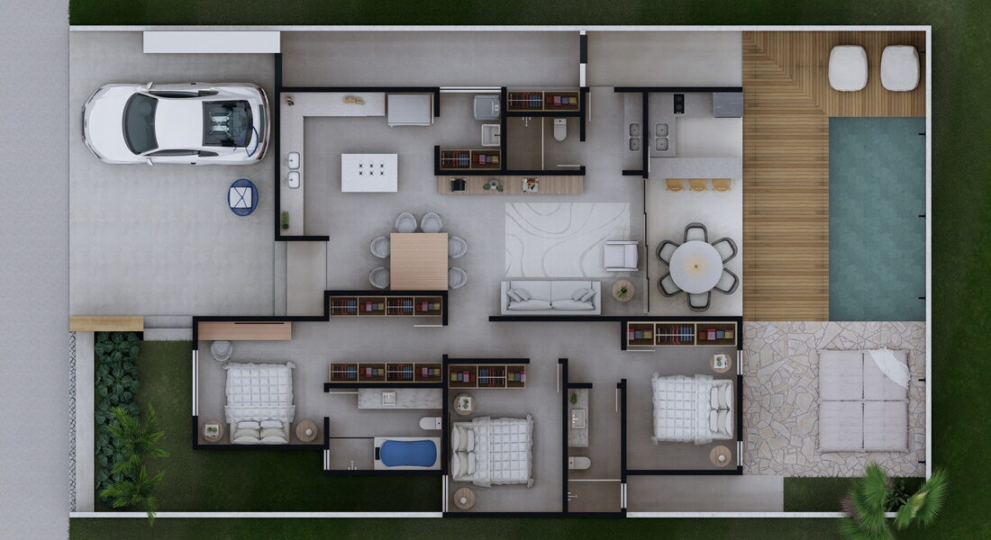 CASA BEIJA FLOR PLANTA BAIXA